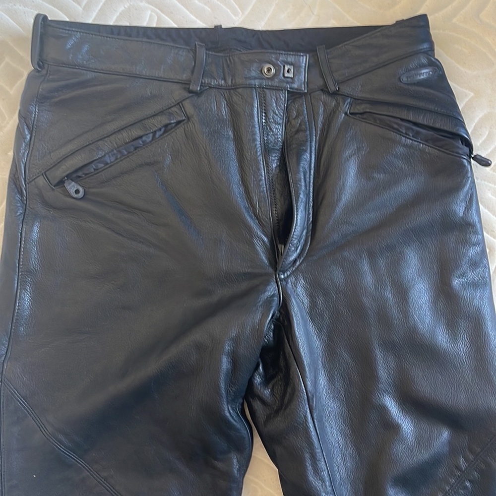HARLEY-DAVIDSON FXRG LEATHER RIDING PANTS BLACK